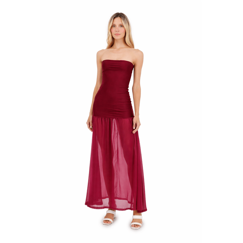 Vestido Largo Lunette Cherry